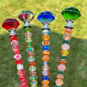 Jeweled Suncatcher Garden Stake - Fairy Garden Decoration - Garden Decor - Gardener Gift - Yard Art - Fairy Garden Stake - Mother&#39;s Day Gift