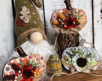 Mini Pumpkins, Tray Decor, Fall Tiered Tray