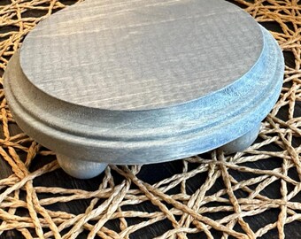Round, 6 3/4”, Riser, Pedestal, Wood, Medium