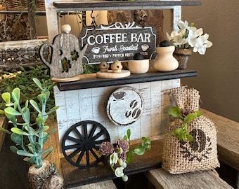 Roadside Cart, Interchangeable, Magnetic, Seasonal, Shelf Display, Tiered Tray Decor