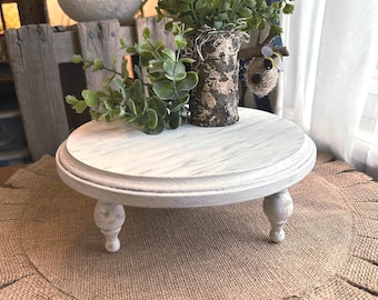 Round, 9”, Riser, Pedestal, Wood,  Large