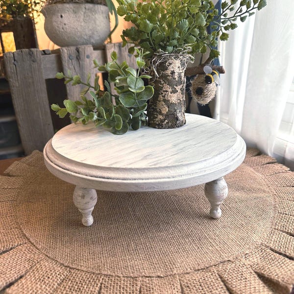 Round, 9”, Riser, Pedestal, Wood,  Large