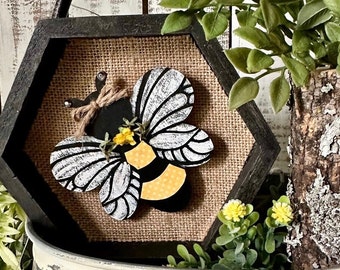 Frame, Easel & Post Set, Hexagon Frame, Tiered Tray Decor, Changeable, Magnetic