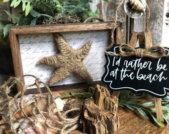 Seashell Magnet Set: Frame, House, Barn or Farm Truck Stand