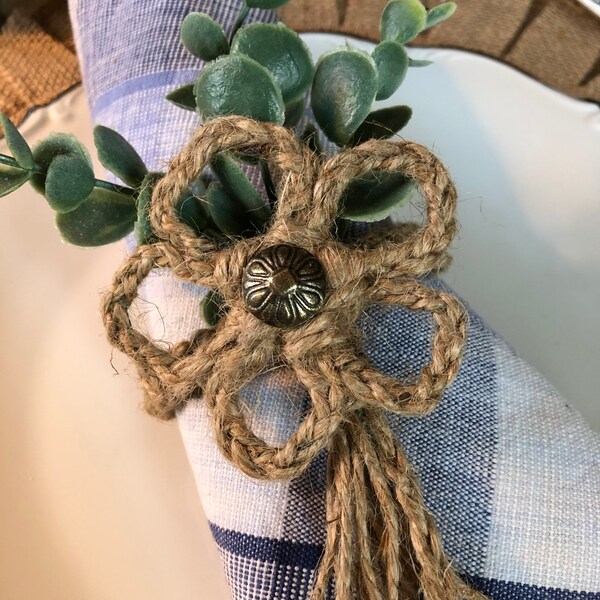 Eucalyptus Napkin Ring Etsy