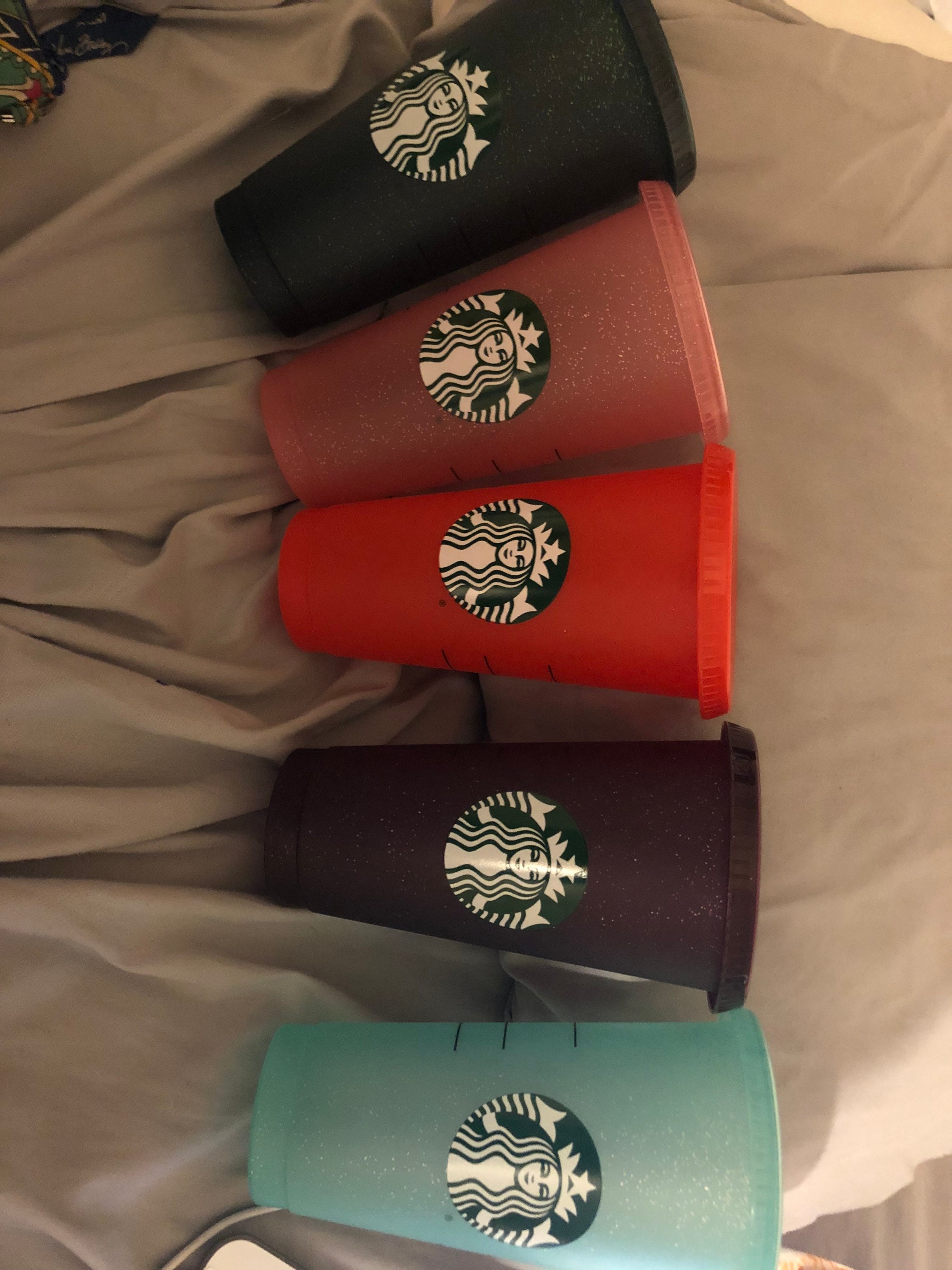 Starbucks 2020 holiday cold cups glitter CuSTOM DESIGN Etsy Italia