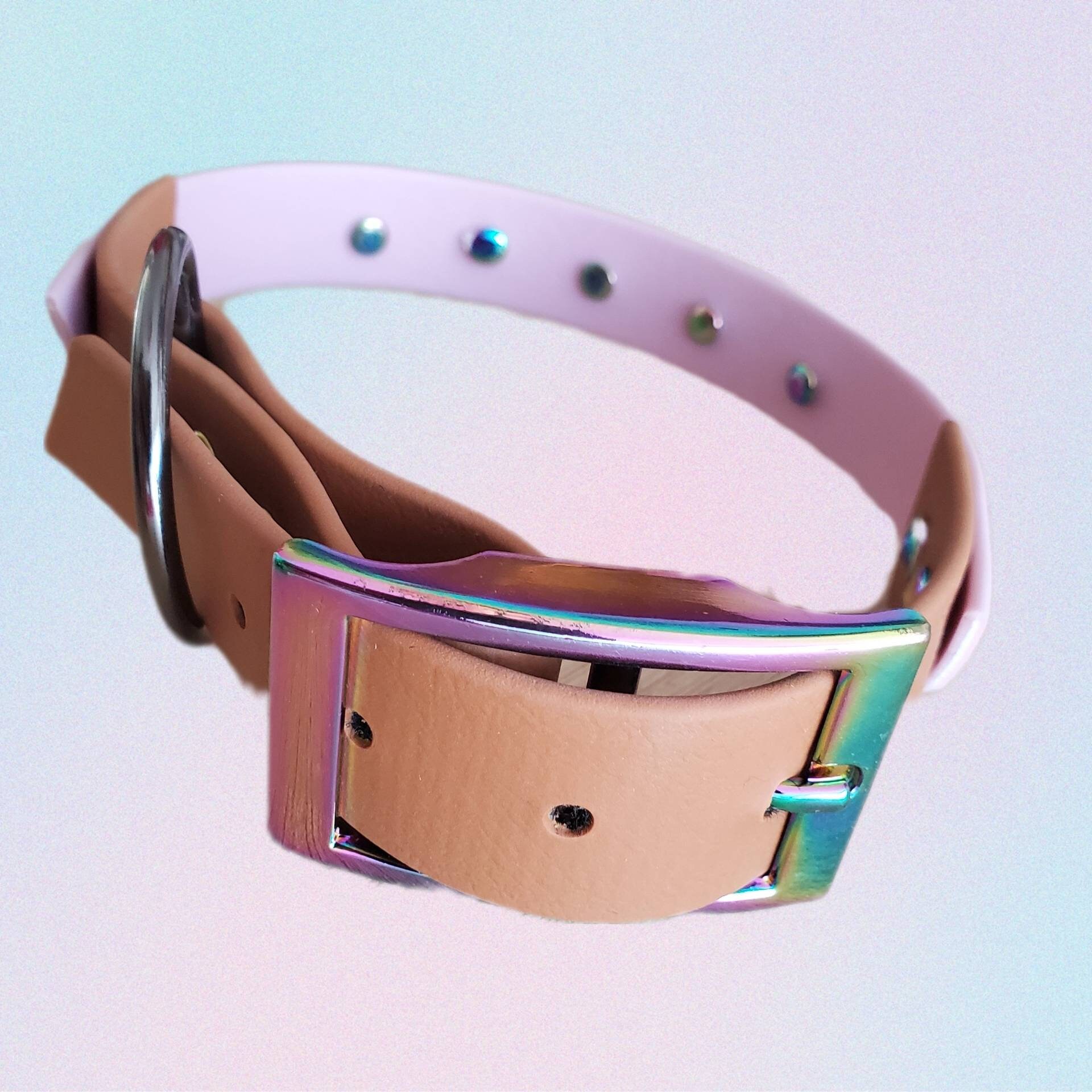 Collier Biothane Pastel Rose