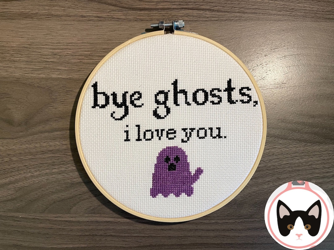 Buzzfeed Unsolved Bye Ghosts Cross Stitch Pattern - Etsy