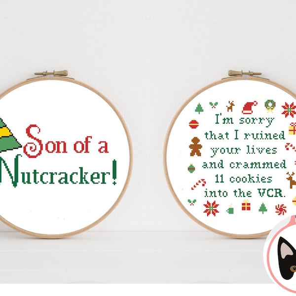 Elf Quote Cross Stitch Pattern Pack
