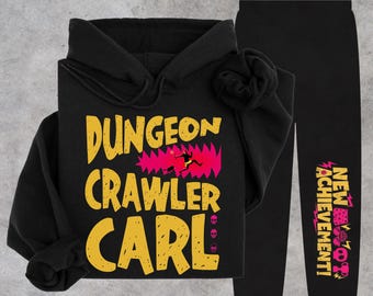 Conjunto deportivo de Carl de Dungeon Crawler, merchandising de DCC, regalo de DCC para él, regalo para ella, suéter literario, sudadera con capucha aprobada por Princess Donut