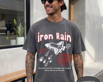 Camiseta Iron Rain Comfort Colors con temática Red Rising, camiseta de merchandising literario, regalo para amantes de la ciencia ficción, regalo para él, regalo para ella, camiseta para amantes de los libros, Sevro
