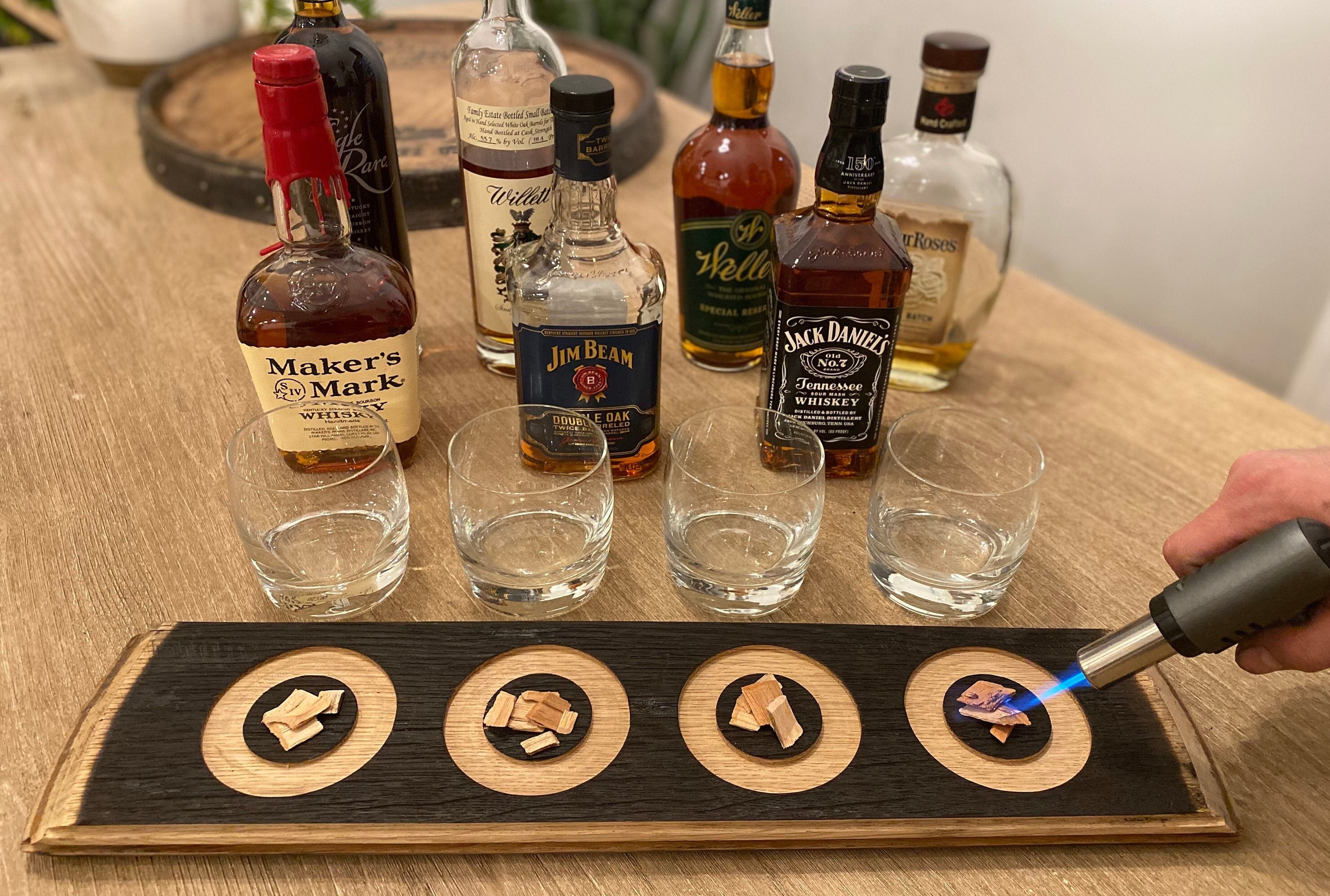 Smoked Cocktail Smoking Tray made from Authentic Whiskey Etsy