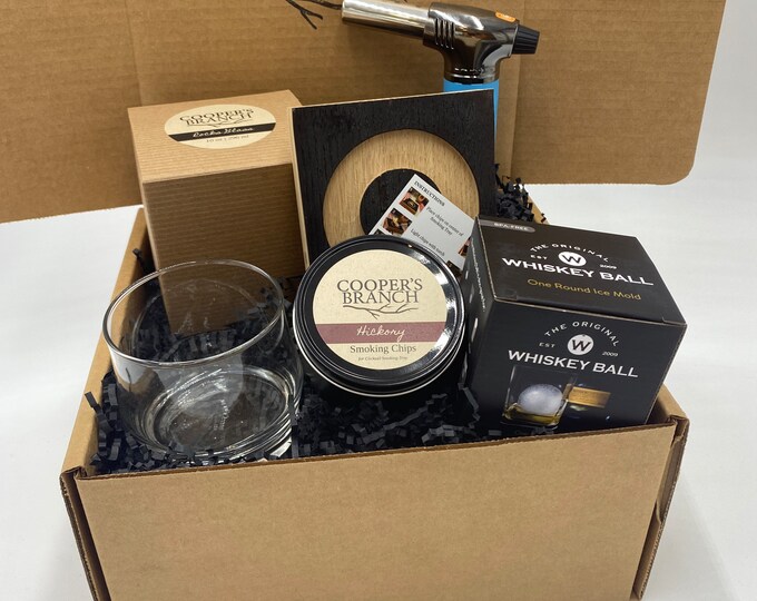 Smoked Cocktail Gift Set with Double Smoking Tray, Smoking Chips