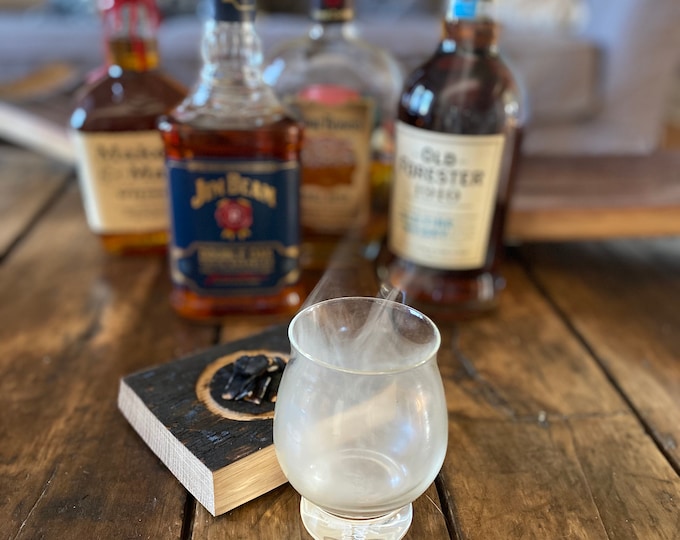 Bourbon Smoking Tray for Kentucky Bourbon Trail Glass, with Smoking Chips