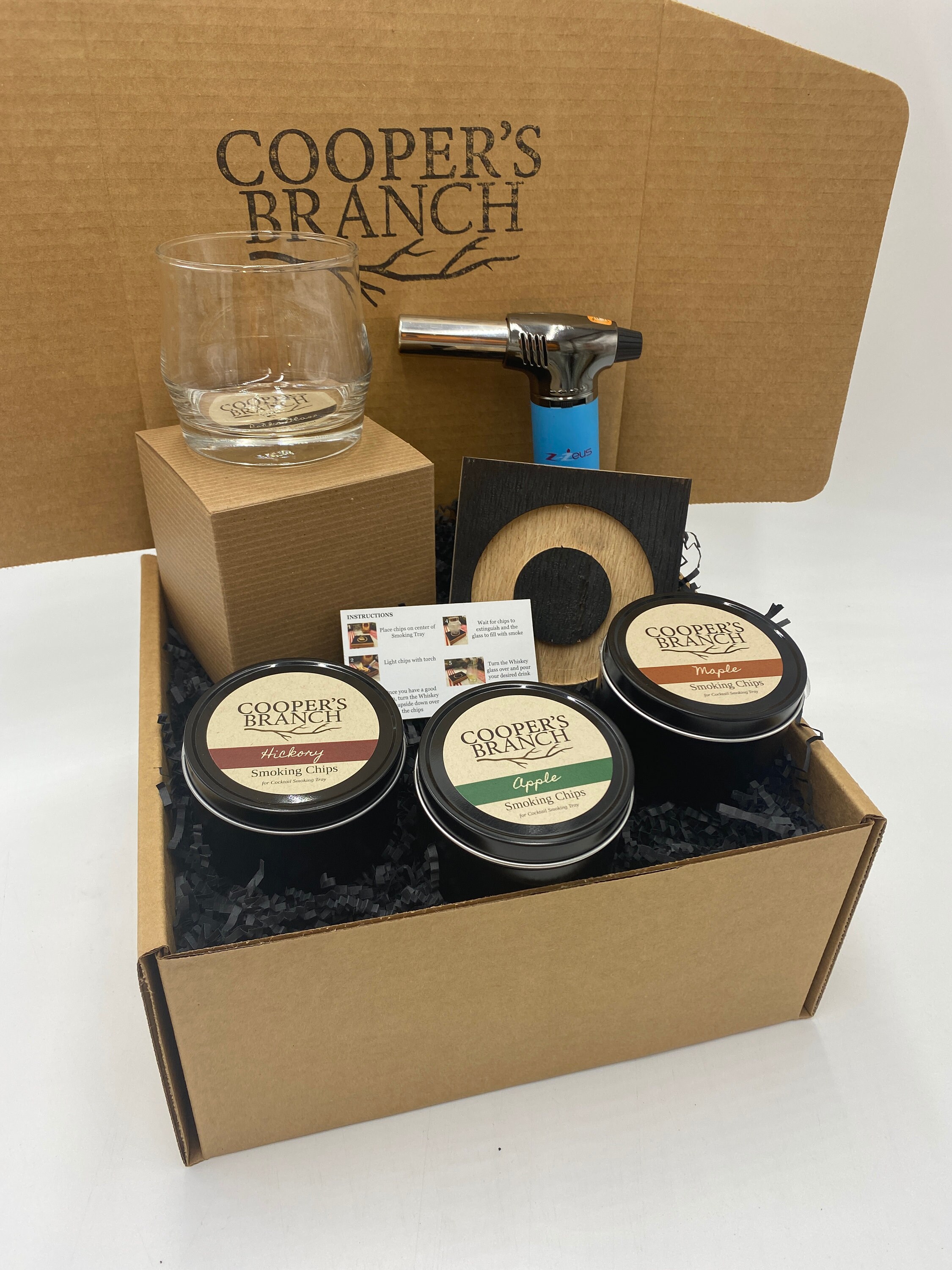 Smoked Cocktail Kit Gift Set with Smoking Chips & Torch