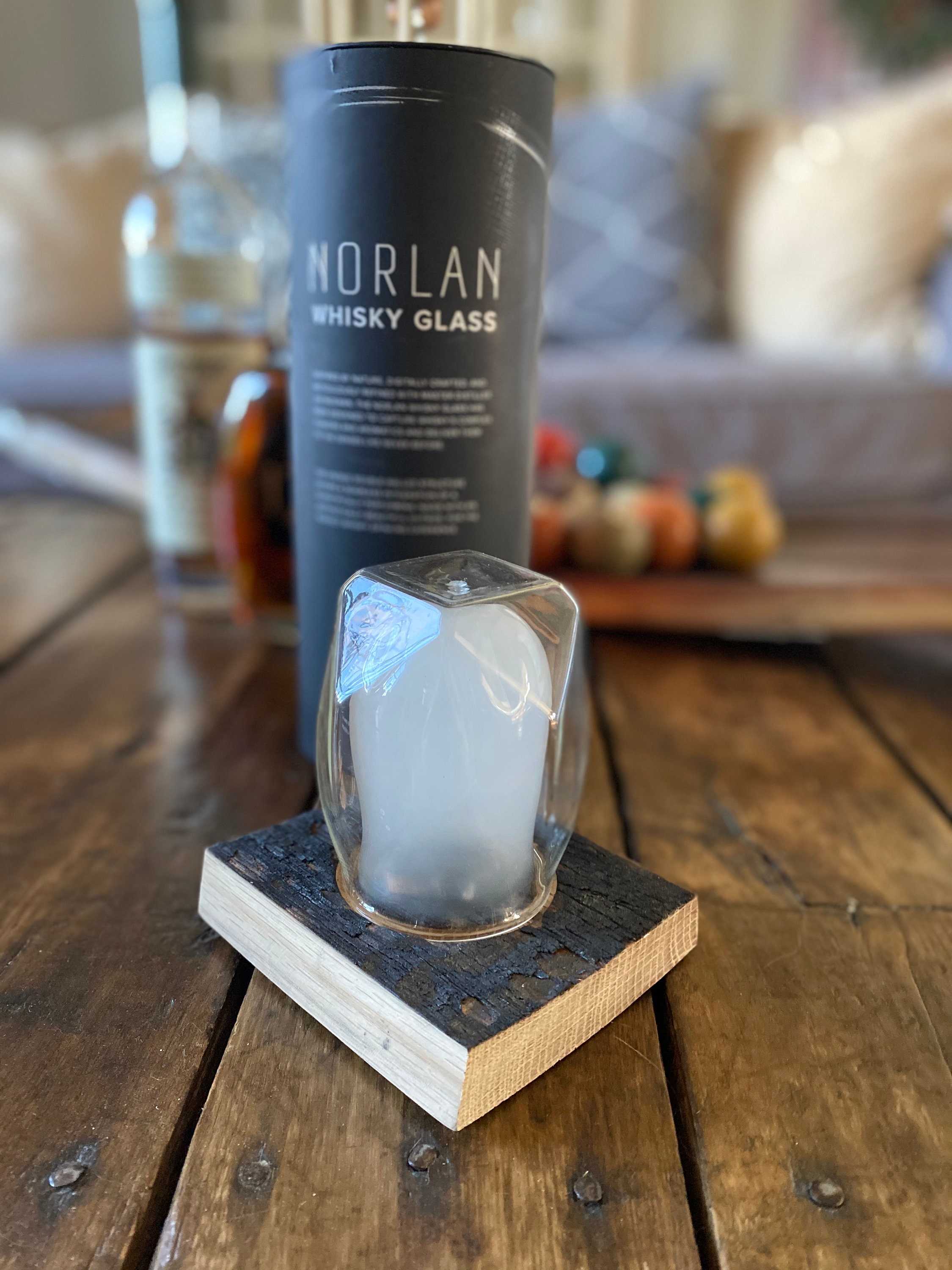 Norlan Whisky Glass - VAILD- (Black) - Single Glass - Microfiber Polishing Cloth Included
