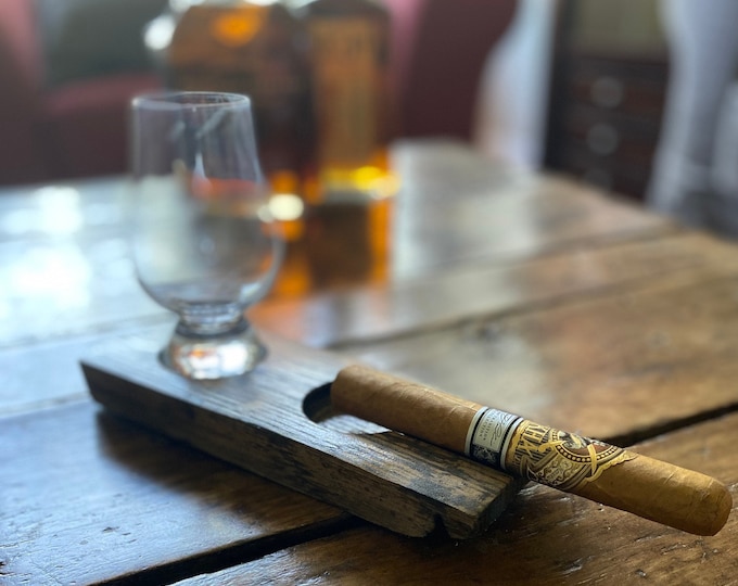Glencairn Coaster with Cigar Ashtray || Cigar Rest || Personalization Available