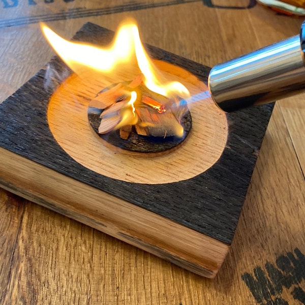 Whiskey Barrel Stave Smoking Tray Kit - Smoking Chips - Whiskey Lover Gift - Cocktail Smoker - Father's Day Gift - Cocktail Infusion