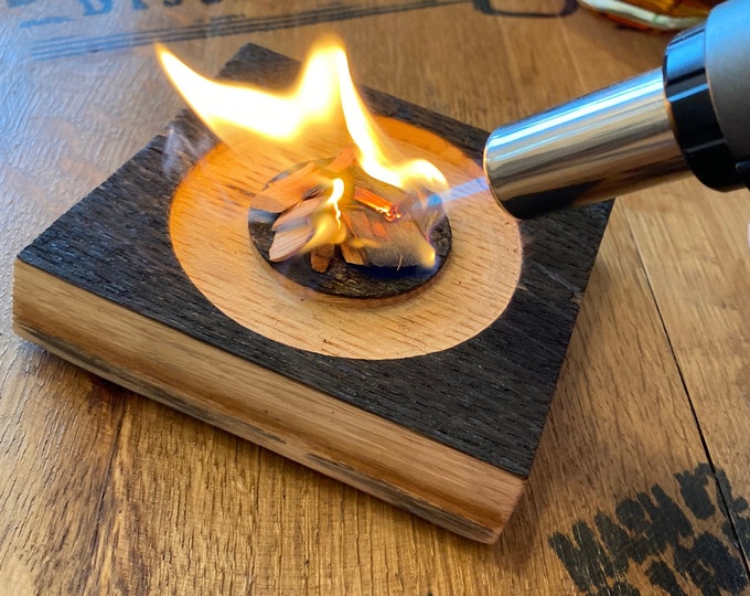 Whiskey Barrel Stave Smoking Tray Kit - Smoking Chips - Whiskey Lover Gift - Cocktail Smoker - Father's Day Gift - Cocktail Infusion