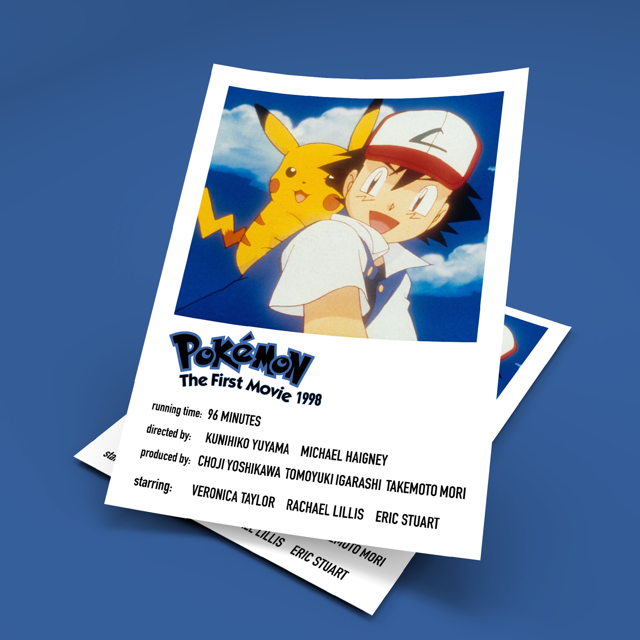 Pokemon The First Movie Poster A3 A4 Etsy