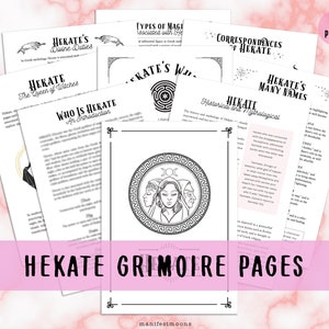 Hekate Goddess Grimoire Printable, Book of Shadows, Hecate, Goddess of ...