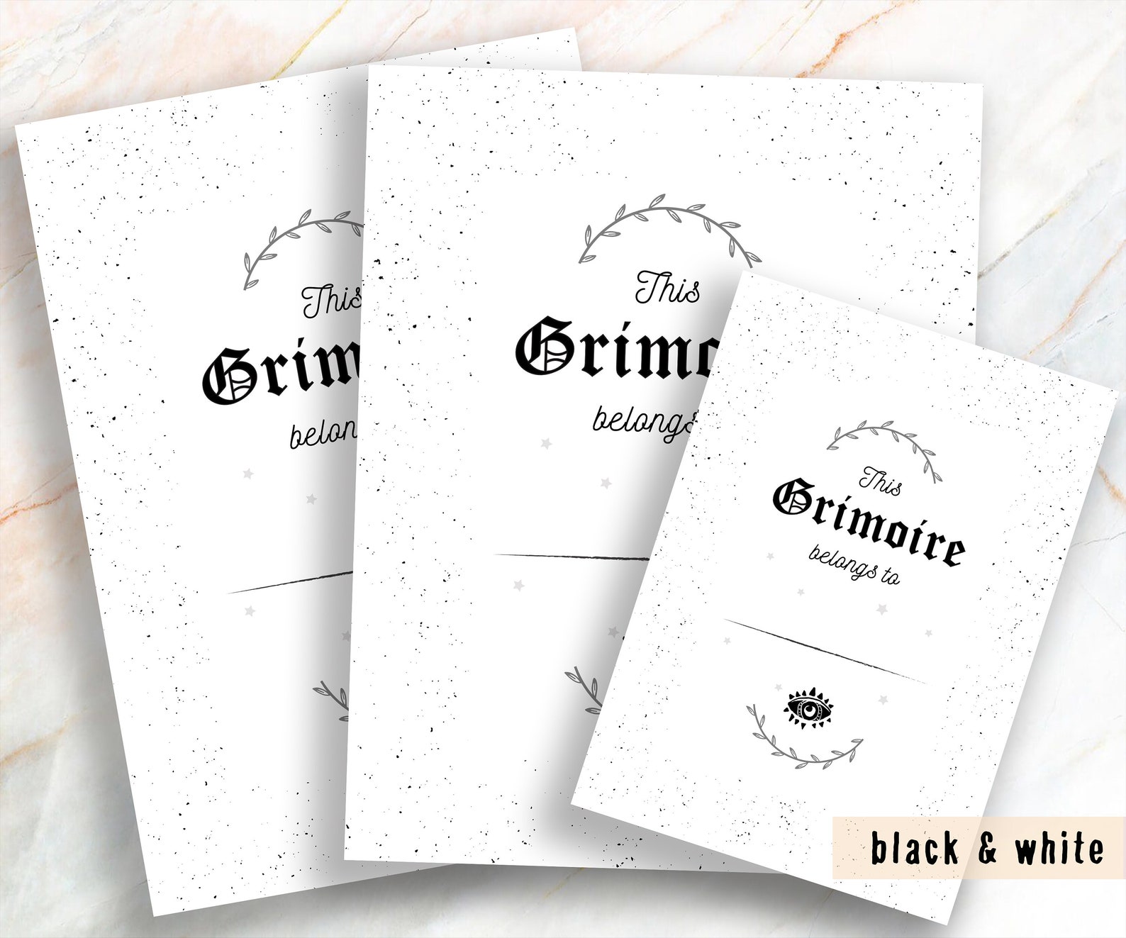 Grimoire Pages, Belongs to Page, Printable Grimoire Pages, Grimoire