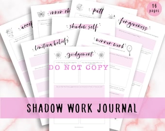 Shadow Work Journal, Shadow Work Prompts, Digital Grimoire Pages, Book of Shadows, Beginners Guide To Shadow Work, Printable Grimoire Pages