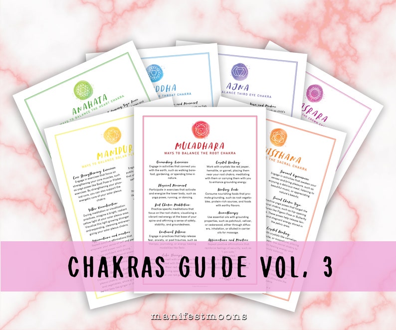 Chakras Guide Vol. 3, Chakras Cheat Sheets, Chakra Healing, Grimoire ...
