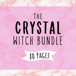 Crystal Witch Grimoire Bundle,  Grimoire Pages, Grimoire Starter Kit, Grimoire Printables, Baby Witch, Book of Shadows, Crystal Magic