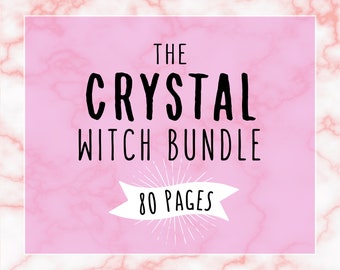 Crystal Witch Grimoire Bundle,  Grimoire Pages, Grimoire Starter Kit, Grimoire Printables, Baby Witch, Book of Shadows, Crystal Magic