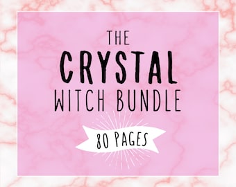 Crystal Witch Grimoire Bundle,  Grimoire Pages, Grimoire Starter Kit, Grimoire Printables, Baby Witch, Book of Shadows, Crystal Magic