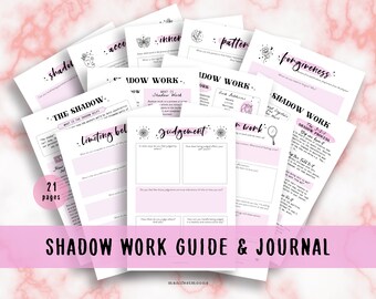 Shadow Work Guide & Journal, Shadow Work Pack, Digital Grimoire Pages, Book of Shadows, Beginners Guide To Shadow Work, Grimoire Pages