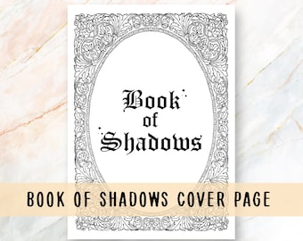 Pagina di copertina del Libro delle Ombre, Grimorio di Stregoneria (PDF stampabile)