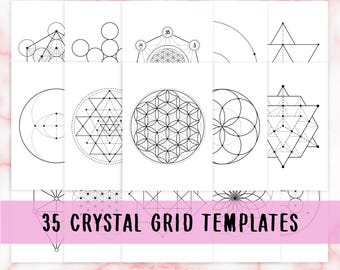 Crystal Grid PDF | 20 Printable Crystal Grids | Sacred Geometry ...