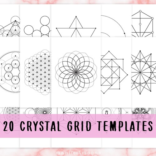 25 Printable Crystal Grid Templates Sacred Geometry - Etsy