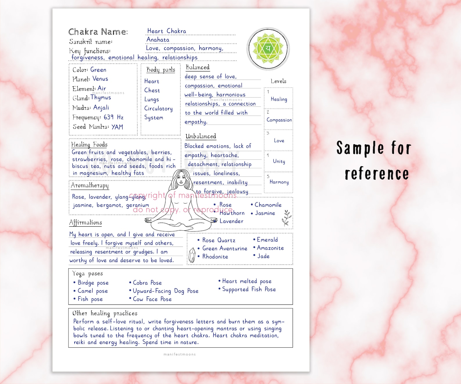 Chakra Journal Template, Chakra Study Workbook, Root Chakra, Crown ...