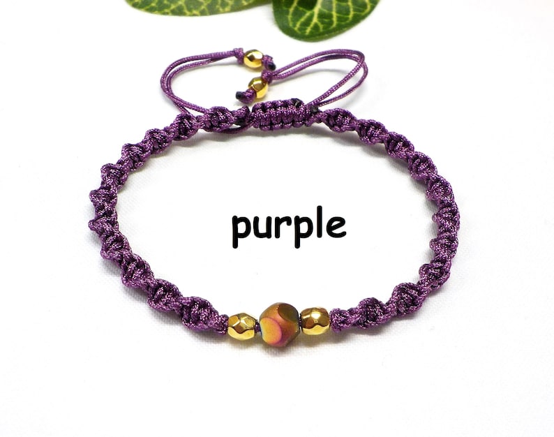 Macrame Spiral Bracelet, Friendship Bracelet, Knotted Bracelet, Minimal Hippie Bracelet, Colorful Wristband, Adjustable Beaded Bracelet image 10