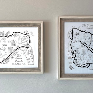 Minneapolis Grand Rounds Bike Map: 11 X 14 Inches - Etsy