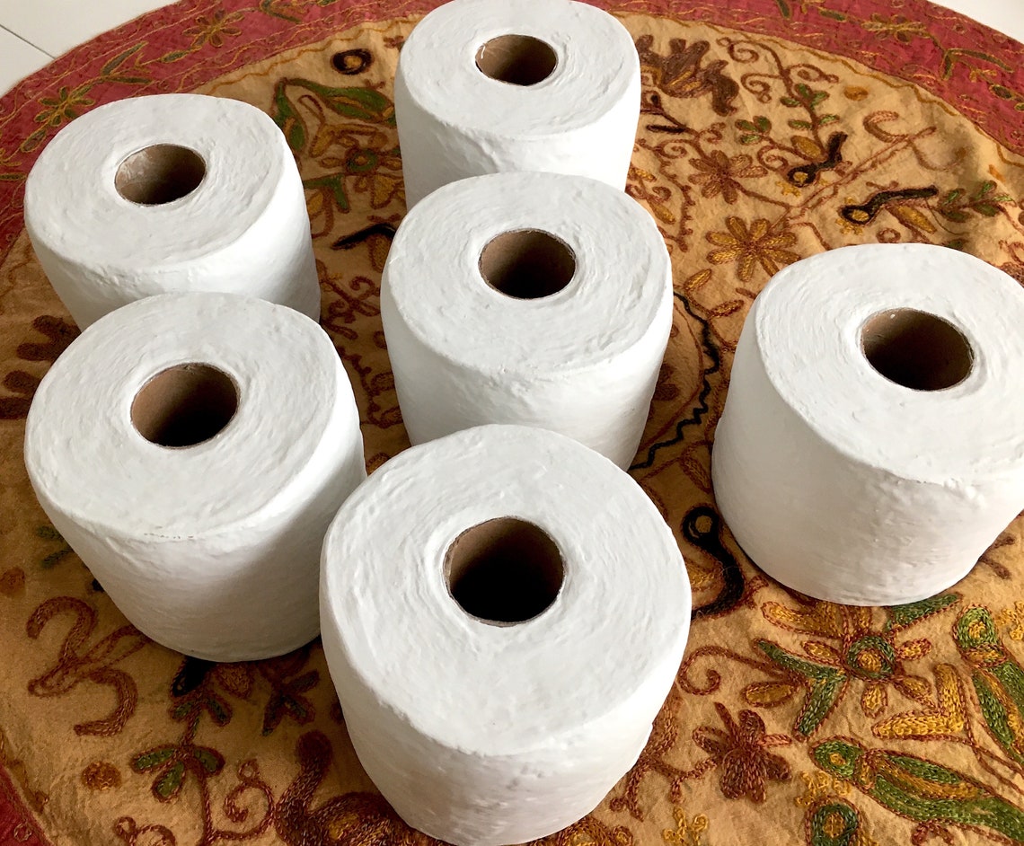 Fake Toilet Paper Roll looks real Doorstop art Oneofakind Etsy