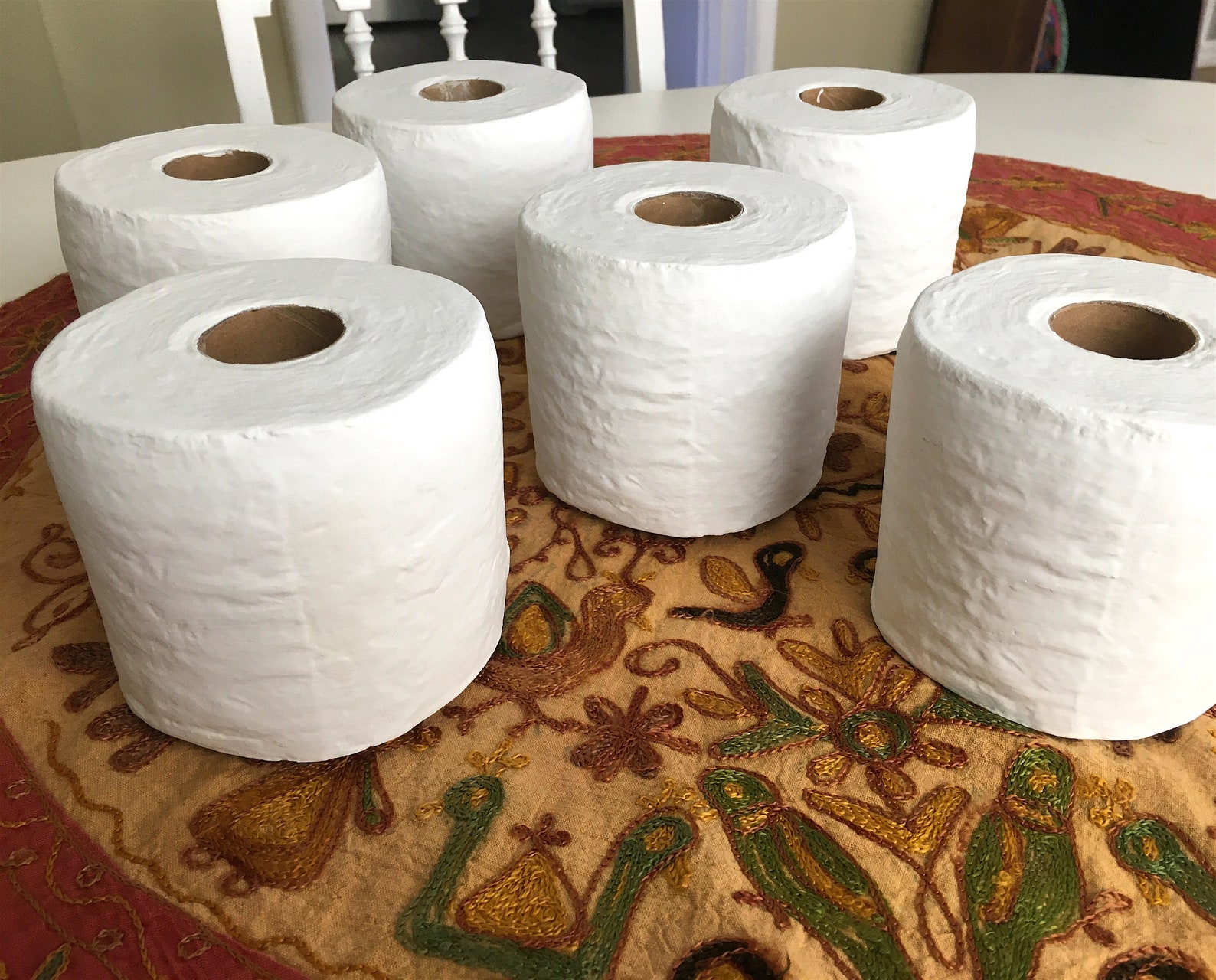 Fake Toilet Paper Roll looks real Doorstop art Oneofakind Etsy