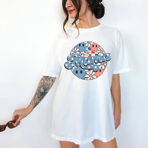 Retro America Mama shirt, July Fourth Shirt, Shirt for Mom, Shirt for Women July Fourth, Comfort Colors, Vintage July Fourth Shirt