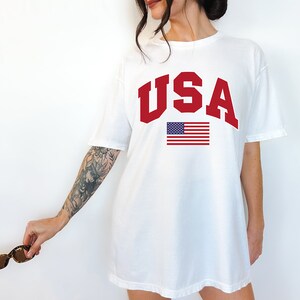Retro USA, July Fourth Shirt, Shirt for Women July Fourth, Comfort Colors, Vintage July Fourth Shirt