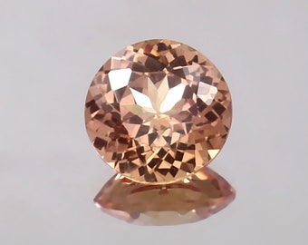 Saphir Padparadscha Naturel De Ceylan 9 Carats - Forme Ronde, Couleur Unique