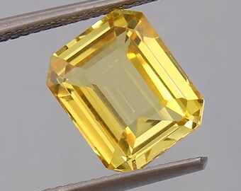 AAA Ceylon Gelber Saphir: 10 x 8 mm Radiant Cut Edelstein