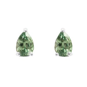 Boucles d'oreilles pendantes parfaites AAA Ceylan Parti saphir taille poire, pendentifs en argent faits main, boucles d'oreilles pendantes en argent sterling 925, cadeau pour elle 6 x 4 mm