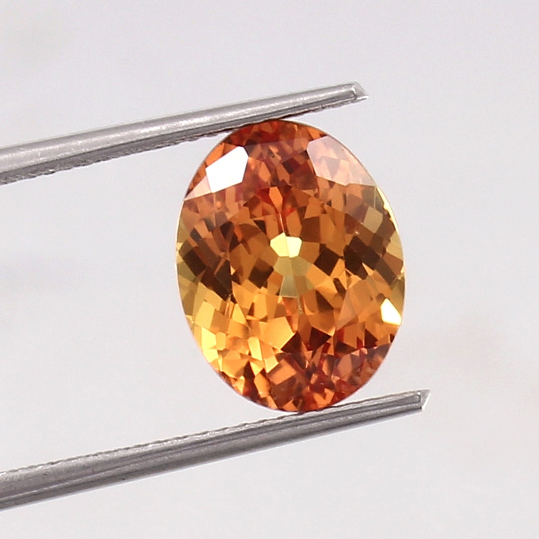 AAA Sunset Padparadscha Sapphire: 6.40 CT Ceylon Oval Gemstone - Etsy