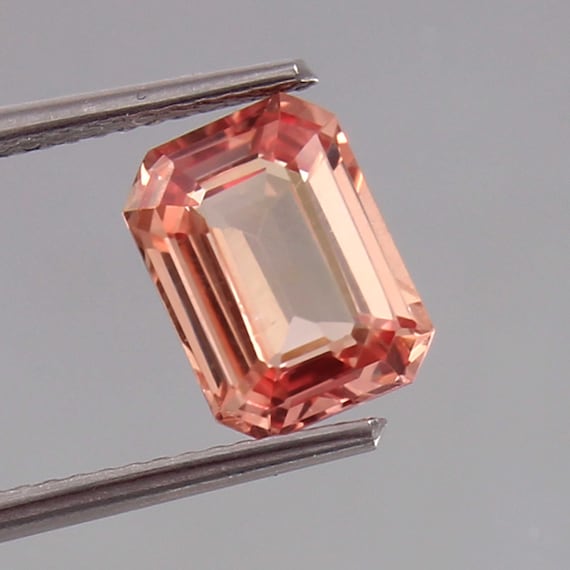 Saphir Padparadscha Ceylon Naturel 2,70 Ct - Pierre Poire Bicolore, Transparente, Chauffée