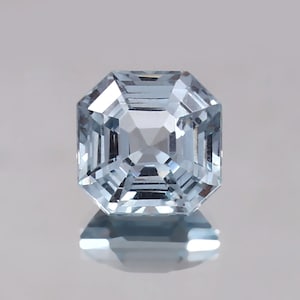 AAA Flawless Brazilian Aquamarine Asscher Cut Loose Gemstone, 10x10 MM Excellent Quality Aquamarine Ring And Jewelry Making Gemstone Cut