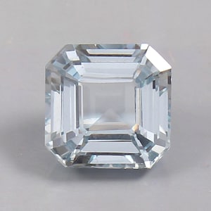 AAA Grade Flawless Brazilian Sky Blue Aquamarine Asscher Cut Loose Gemstone, Excellent Cut Stone Fashion Jewelry Making Cut 13x13 MM