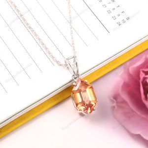 AAA Ceylon Padparadscha Sapphire Pendant / Beautifull Sapphire Fancy Pendant Gift For Her Anniversary / Birthday Gift / Valentine Jewelry